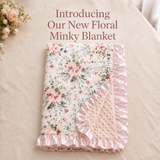 Floral Minky Baby Blanket