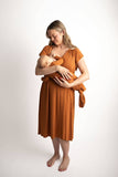 Saddle Longhorn Orange Western Knotted Baby Gown