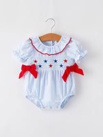 Smocking Star Embroidered Romper