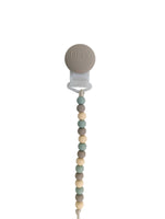 Pacifier Clip: Grey + Mint + Ivory