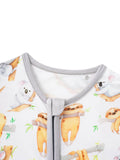 Charlie's Project Kids - PoshTOT Sloth Bamboo Baby Shorty Zippy Romper: 0-3M