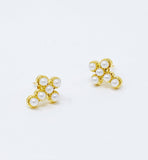 Cross Stud Earrings Pearl