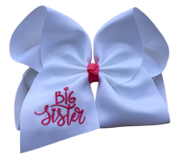 Big Sister Embroidered Bow Nylon Headband