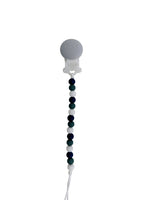 Pacifier Clip: Grey + Mint + Ivory