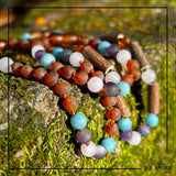 Mermaid Mix + Raw Cognac Amber Necklace 10-11 inches