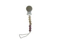 Mini Pacifier Clip-Sage/Peach/Ivory