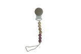 Mini Pacifier Clip-Sage/Peach/Ivory