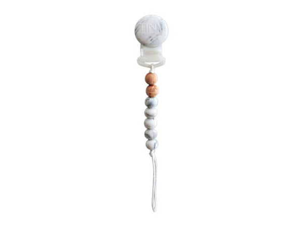 Mini Pacifier Clip—Marble
