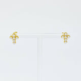 Cross Stud Earrings Pearl
