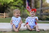 Smocking Star Embroidered Romper