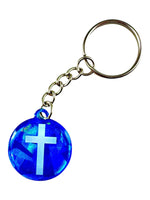 Tap To Pray Keychains: Pink Crystal + God Is Greater