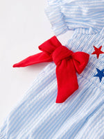 Smocking Star Embroidered Romper