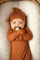 Saddle Longhorn Orange Western Knotted Baby Gown
