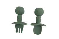 Mini Fork + Spoon Silicone Utensil Set
