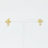Cross Stud Earrings Pearl