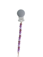 Pacifier Clip: Grey + Mint + Ivory