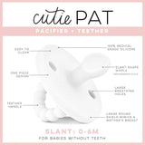 Cutie Slant Pacifier + Teether: Ballerina