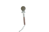 Mini Pacifier Clip-Sage/Peach/Ivory