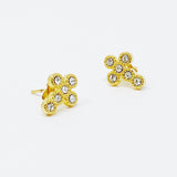 Cross Stud Earrings Pearl