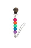 Summer Rainbow Pacifier Clip