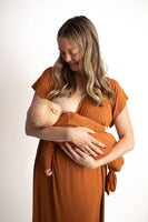 Saddle Longhorn Orange Western Knotted Baby Gown