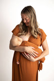 Saddle Longhorn Orange Western Knotted Baby Gown