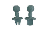 Mini Fork + Spoon Silicone Utensil Set