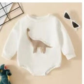 Dino Lon Sleeve Onesie