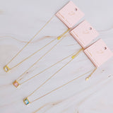 Square Pendant Necklace Diamond Clean