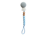 Mini Pacifier Clip-Sage/Peach/Ivory