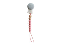 Mini Pacifier Clip-Sage/Peach/Ivory