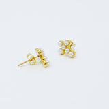 Cross Stud Earrings Pearl