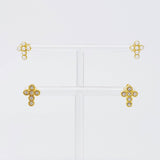 Cross Stud Earrings Pearl
