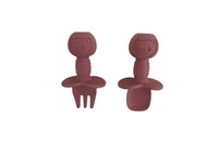 Mini Fork + Spoon Silicone Utensil Set