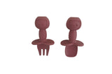 Mini Fork + Spoon Silicone Utensil Set