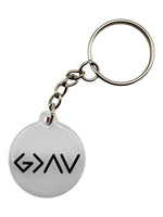 Tap To Pray Keychains: Pink Crystal + God Is Greater