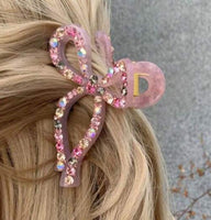 Bling Pink Bow Clip