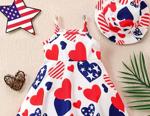 Fourth of July Dress with Hat – Let Them Be Little Baby and Children's  Boutique