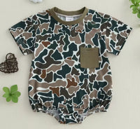 Camo Pocket Romper