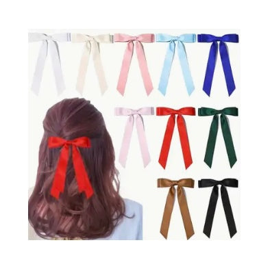 Silky Satin Hair Bows (3)