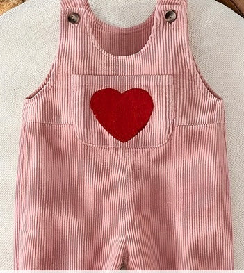 Cord Heart Overalls