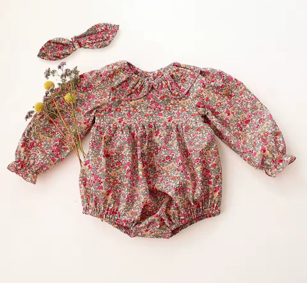 Floral Romper with Headband