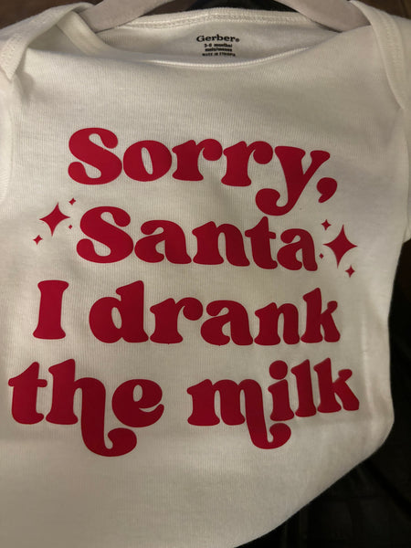 Santa Milk Onesie