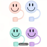 Smiley Face Straw Covers