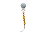 Mini Pacifier Clip-Sage/Peach/Ivory