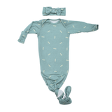 Arrow Print Knotted Newborn Baby Gown