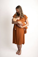 Saddle Longhorn Orange Western Knotted Baby Gown