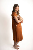 Saddle Longhorn Orange Western Knotted Baby Gown