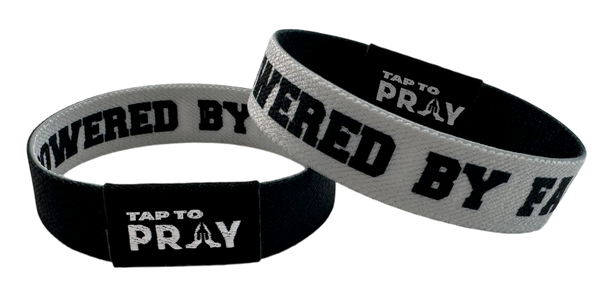 Tap To Pray Wristbands Jesus is Lord / Powered by Faith