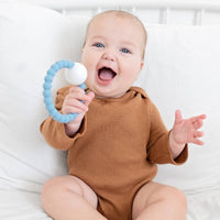 Cutie Teether Handheld Rattle Blue